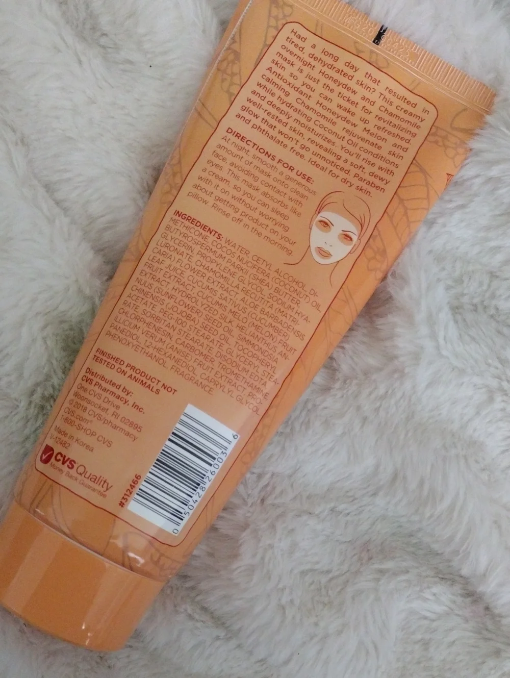 Overnight Korean Cream Facial Mask - Hydrating Orange Formula
